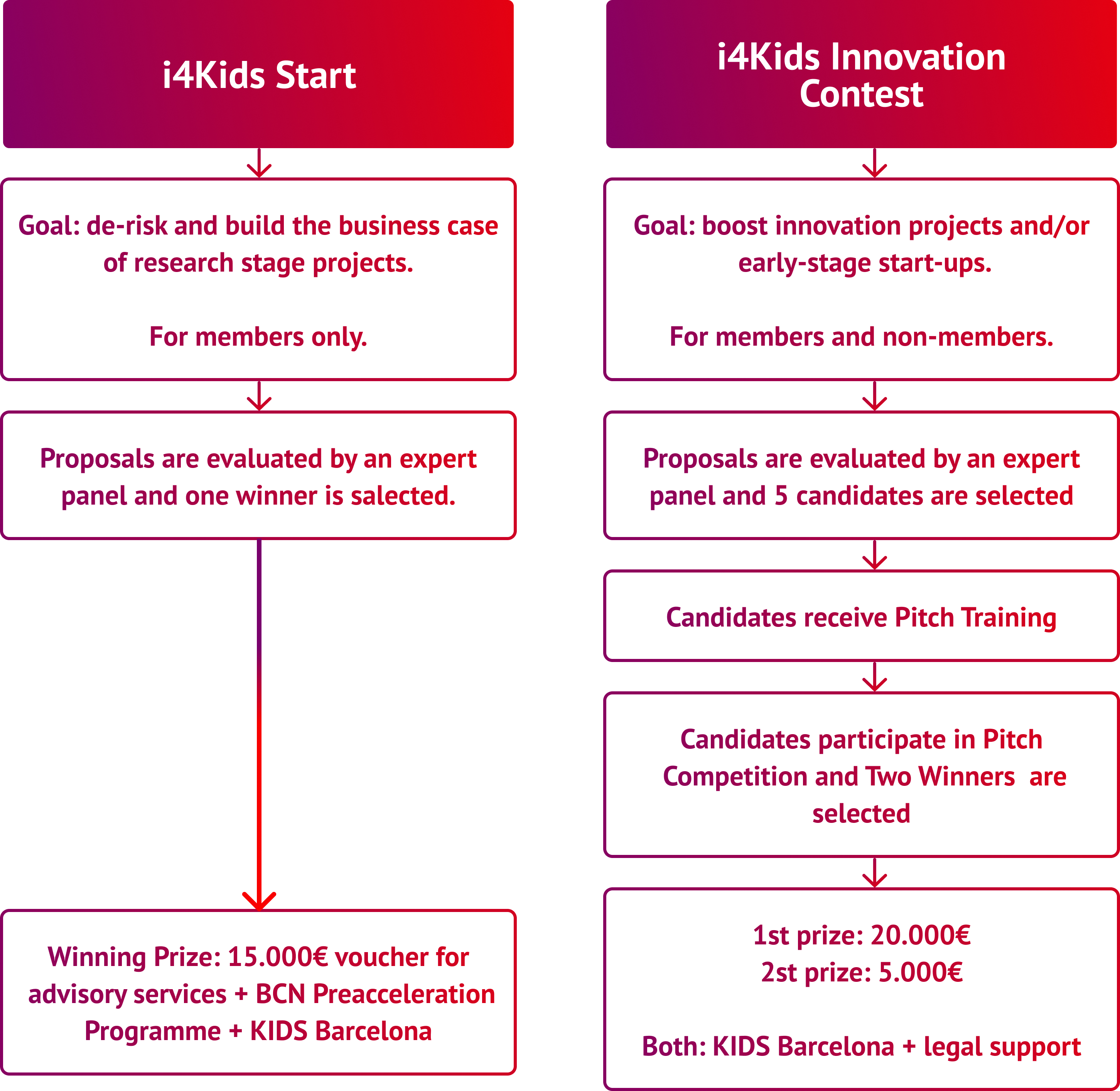 Esquema Innovation Program Categories